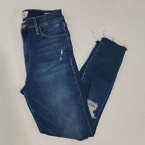 FRAME Le High Skinny Crop Gaby  Distressed Jeans size 27